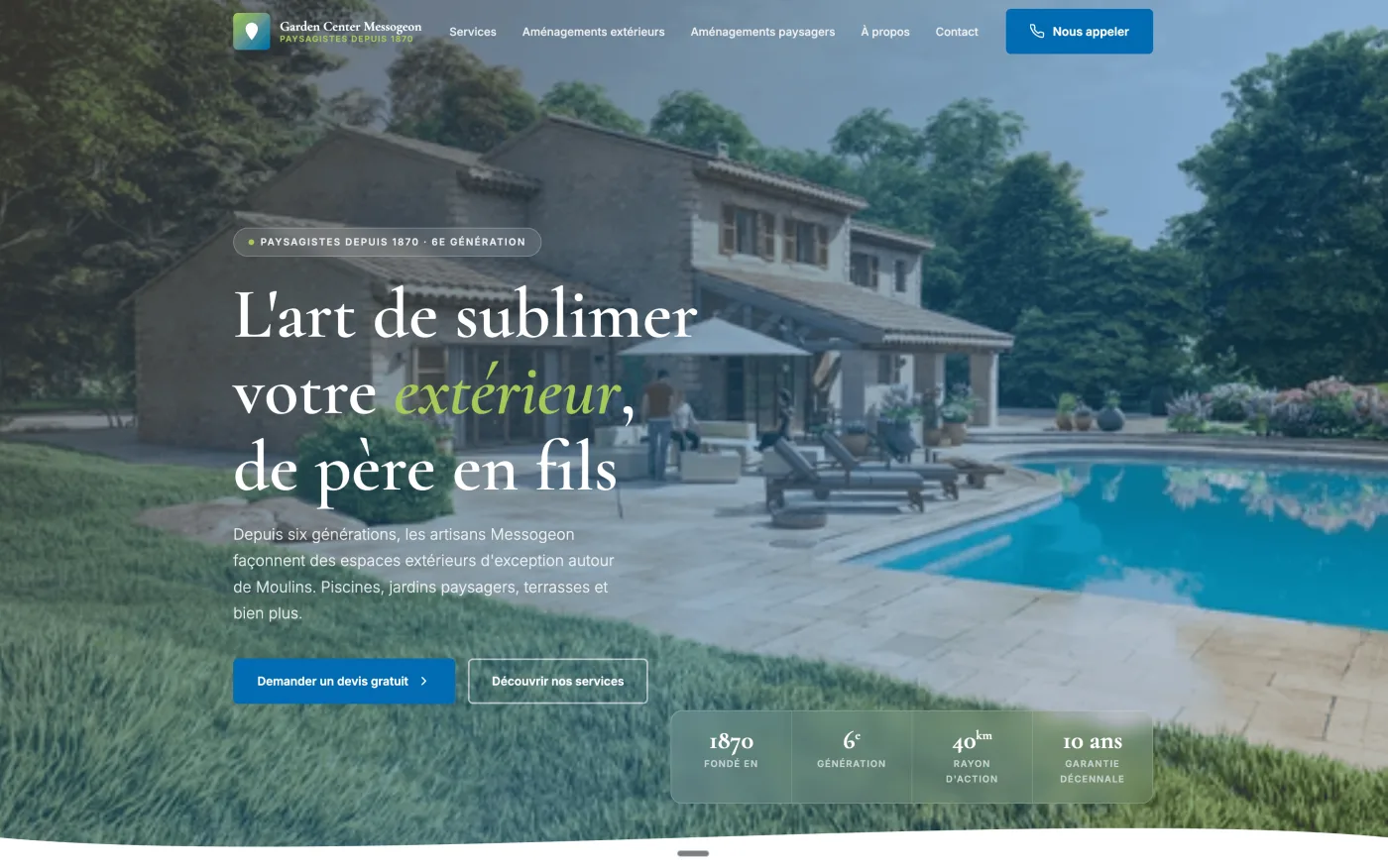 Garden Center Mésogéon — Jardinerie — Site web créé par Kliik Agency pour les professionnels de l'habitat